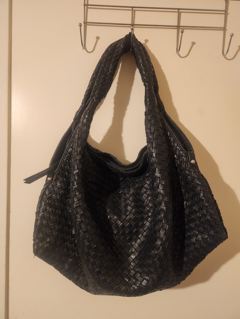 Christopher Kon Black Woven Leather Hobo Bag - Women